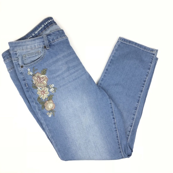 dress barn embroidered jeans